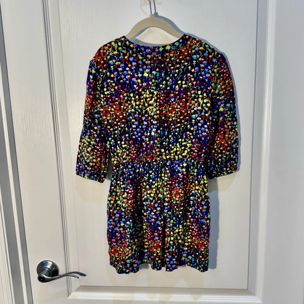 Gap Colorful Kids Floral Dress Long Sleeves Size 6/7